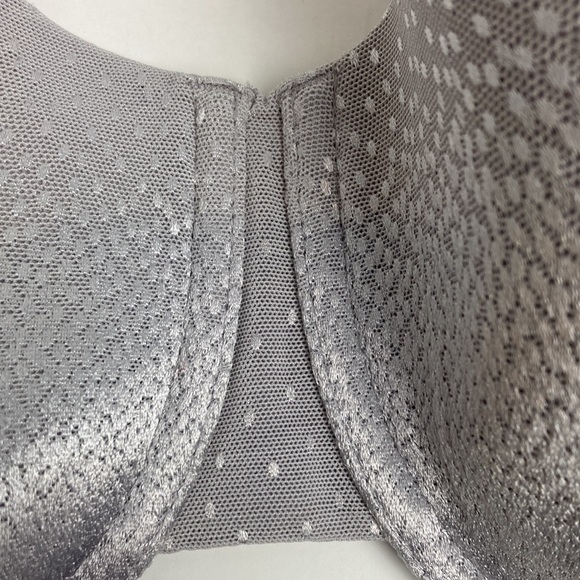 Wacoal NWT Back Appeal T-Shirt Silver Underwire Bra Plus Size Coquette 42DDD 42F - Picture 7 of 13